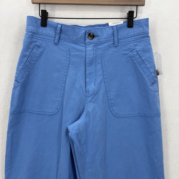 Sonoma Pants Womens Medium Blue Cropped Straight Twill Stretch Casual Travel NWT - Picture 2 of 15